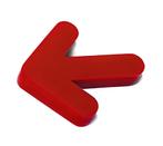 Set van 5 kunststof pijlen (8 mm dikte, rood, pmma, zelfkle, Doe-het-zelf en Verbouw, Gereedschap | Handgereedschap, Ophalen of Verzenden