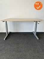 Gispen Bureau - Slinger verstelbaar - 140x80 - Zilvergrijs o, Werkplek, Ophalen of Verzenden, Gebruikt, Bureau