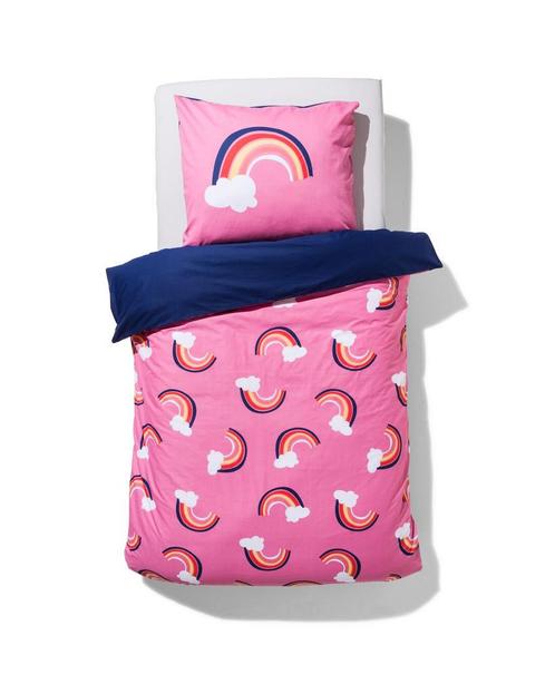 HEMA Kinderdekbedovertrek - zacht katoen - 140 x 200 - roze, Kleding | Dames, Overige Dameskleding, Nieuw, Verzenden