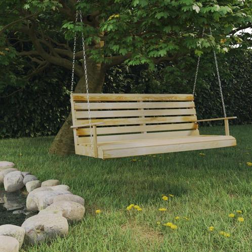 vidaXL Schommelbank 155x65x60 cm geïmpregneerd grenenhout, Tuin en Terras, Tuinbanken, Nieuw, Verzenden
