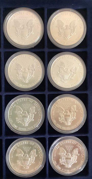 Verenigde Staten. 1 Dollar 2015 8 x 1 Oz, Postzegels en Munten, Munten | Europa | Niet-Euromunten