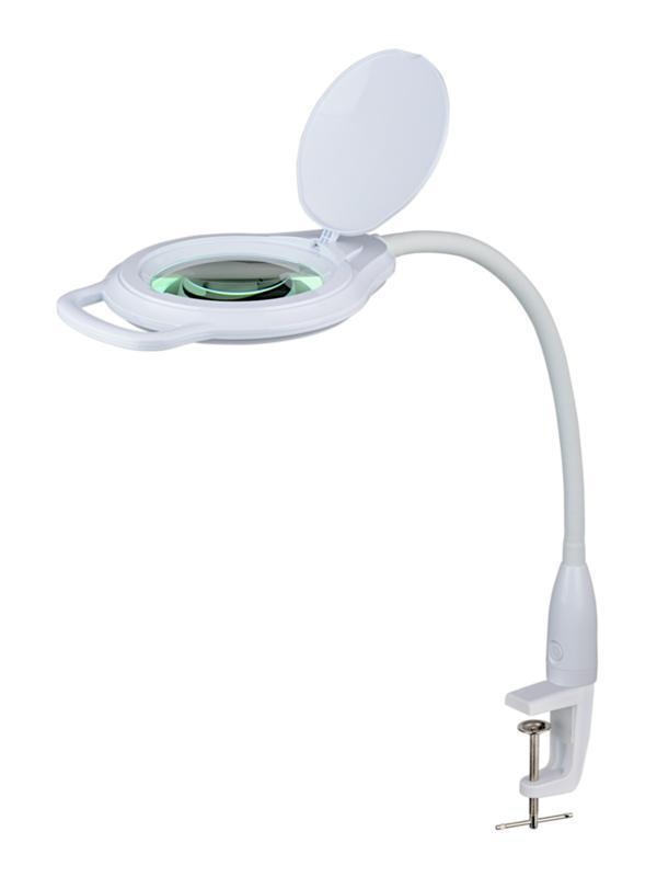 Loeplamp-125mm lens-5 dioptrie-60LED-Dimbaar-Flexibele zwane, Hobby en Vrije tijd, Vergrootglazen, Loepen en Loeplampen, Loeplamp