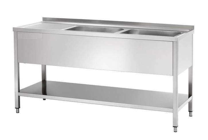 RVS Spoelbak 160 x 70 cm | 2 spoelbakken | OUTLET model, Zakelijke goederen, Horeca | Keukenapparatuur, Nieuw in verpakking, RVS Meubilair