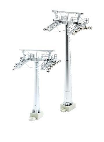Jagerndorfer - Ski Lift Set Of Towers 12/16 Cm. H0 (Jc50400) beschikbaar voor biedingen