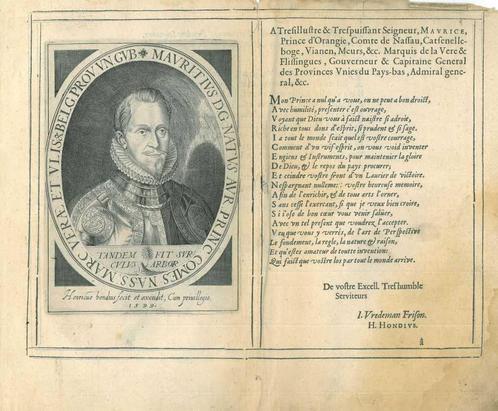 Portrait of Maurice, Prince of Orange, Antiek en Kunst, Kunst | Etsen en Gravures