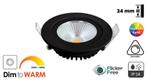 Led Spot Zwart Dim To Warm (2800K > 2000K) | IP54 | Dimbaar