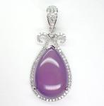 Hanger - 18 karaat Witgoud - 8.93ct. tw. Chalcedoon -