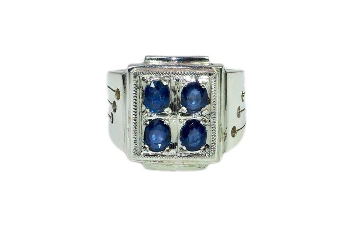 Zonder Minimumprijs - Ring Zilver Saffier, Sieraden, Tassen en Uiterlijk, Ringen