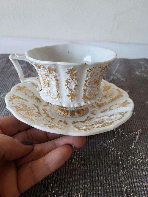 Meissen - Beker (2) - Porselein - Pronkvolle chocolade taart, Antiek en Kunst, Antiek | Glas en Kristal