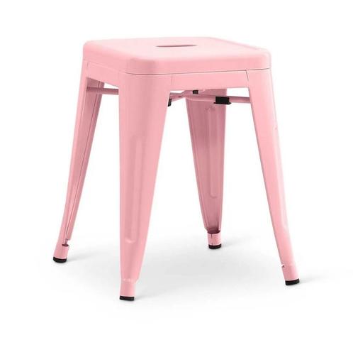 Stapelkruk Hamburg metalen kruk Roze (Poef, Stoelen), Huis en Inrichting, Stoelen, Nieuw, Verzenden