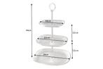 Design taartplateau ORIENT 44cm zilver met drie niveaus -, Huis en Inrichting, Woonaccessoires | Vazen, Ophalen of Verzenden, Nieuw