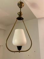 Plafondlamp - Messing, Glas, Antiek en Kunst, Curiosa en Brocante