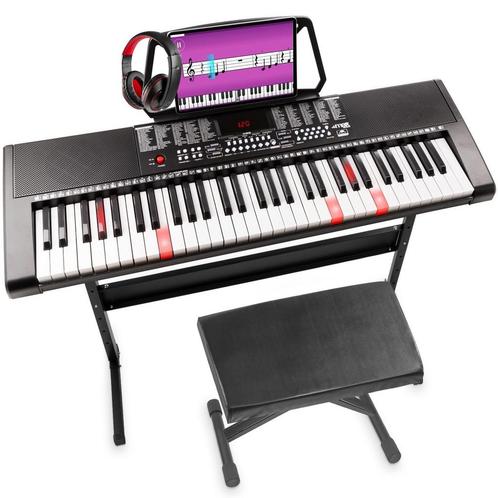 Retourdeal - MAX KB5SET keyboard met 61 lichtgevende toetsen, Muziek en Instrumenten, Keyboards, Zo goed als nieuw, Verzenden