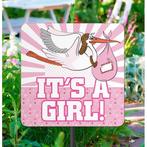 Tuinbord it's a girl geboren feestartikelen - Geboorte ver.., Ophalen of Verzenden, Nieuw