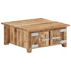 vidaXL Salontafel 67x67x30 cm massief mangohout, 50 tot 100 cm, Verzenden, Nieuw, 50 tot 100 cm