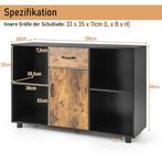 Coast -dressoir met lade 4 open compartimenten en 1 deur 120, Huis en Inrichting, Verzenden, Nieuw