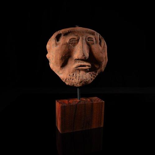 Hellenistisch-Romeins Klei-gel facial van een met baard,, Antiek en Kunst, Antiek | Overige Antiek