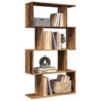 vidaXL Kamerscherm / boekenkast 4-laags 70x24x129 cm hout, Huis en Inrichting, Kasten | Boekenkasten, Verzenden, Nieuw, Overige houtsoorten