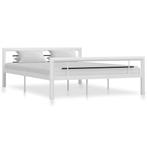 vidaXL Bedframe metaal wit en zwart 120x200 cm, Huis en Inrichting, Slaapkamer | Bedden, Verzenden, Wit, Nieuw, Twijfelaar