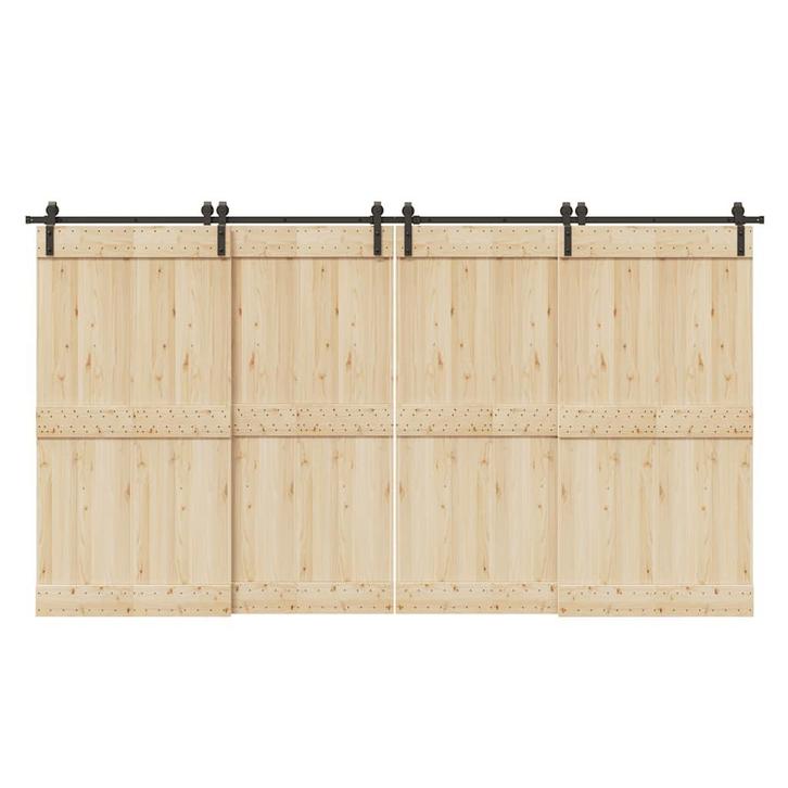 vidaXL Doos met onderdelen voor schuifdeur 400 cm staal, Doe-het-zelf en Verbouw, IJzerwaren en Bevestigingsmiddelen, Nieuw, Verzenden