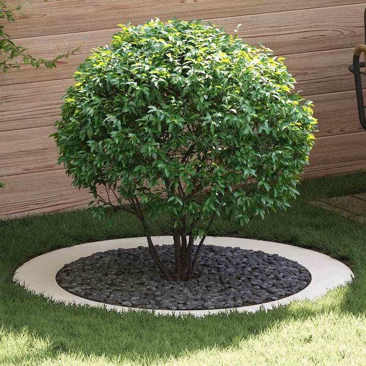 vidaXL Platte Boomringen 5 pcs Wit Ø90 / 120 cm Staal, Tuin en Terras, Bloembakken en Plantenbakken, 100 cm of meer, Nieuw, Metaal