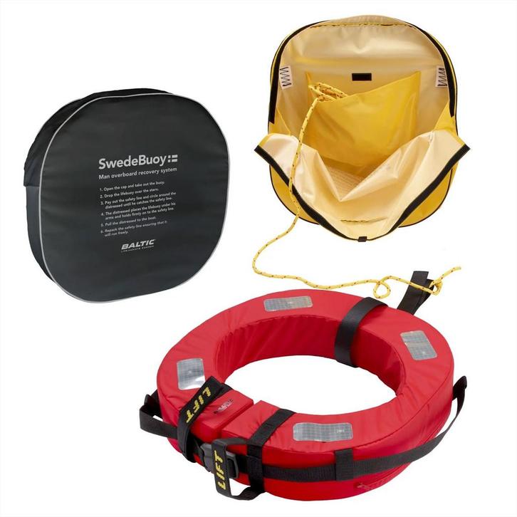Baltic Swedebuoy Man-over-board reddingsboei met lijn in tas, Watersport en Boten, Accessoires en Onderhoud, Ophalen of Verzenden
