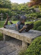 Beeld, Bronze: Girl Reading Book - 46.5 cm - Brons - 2026, Antiek en Kunst, Curiosa en Brocante