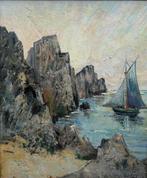 Emile Breysse (1880-1965) - Le voilier devant les falaises