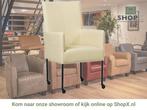 Leren eetkamerstoel Spark - Toledo Polar (crème) - Poten, Huis en Inrichting, Stoelen, Overige kleuren, Nieuw, Ophalen of Verzenden