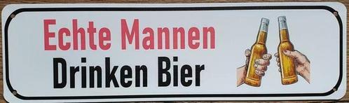 Reclamebord: 'Echte mannen drinken bier', Verzamelen, Merken en Reclamevoorwerpen, Nieuw, Verzenden