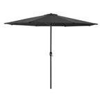 Tuin parasol stokparasol Ø300x230 cm zwart