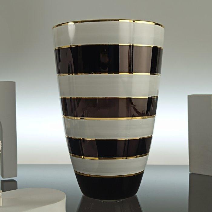 Secoloventesimo - Vaas - Vaso Impero zwart goud wit - 24 kt, Antiek en Kunst, Antiek | Glas en Kristal