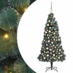 vidaXL Kunstkerstboom met verlichting en ballenset Groen 210, Verzenden, Nieuw