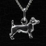 Zilveren Jack russel Terrier gladhaar ketting hanger - klein, Sieraden, Tassen en Uiterlijk, Verzenden, Nieuw