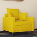 vidaXL Fauteuil 60 cm fluweel geel, Eenpersoons, Verzenden, Nieuw, Minder dan 150 cm