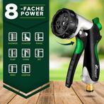 Flexibele Tuinslang - Inc. sproeikop - 22,5 meter - Groen, Tuin en Terras, Tuinslangen, Verzenden, Zo goed als nieuw