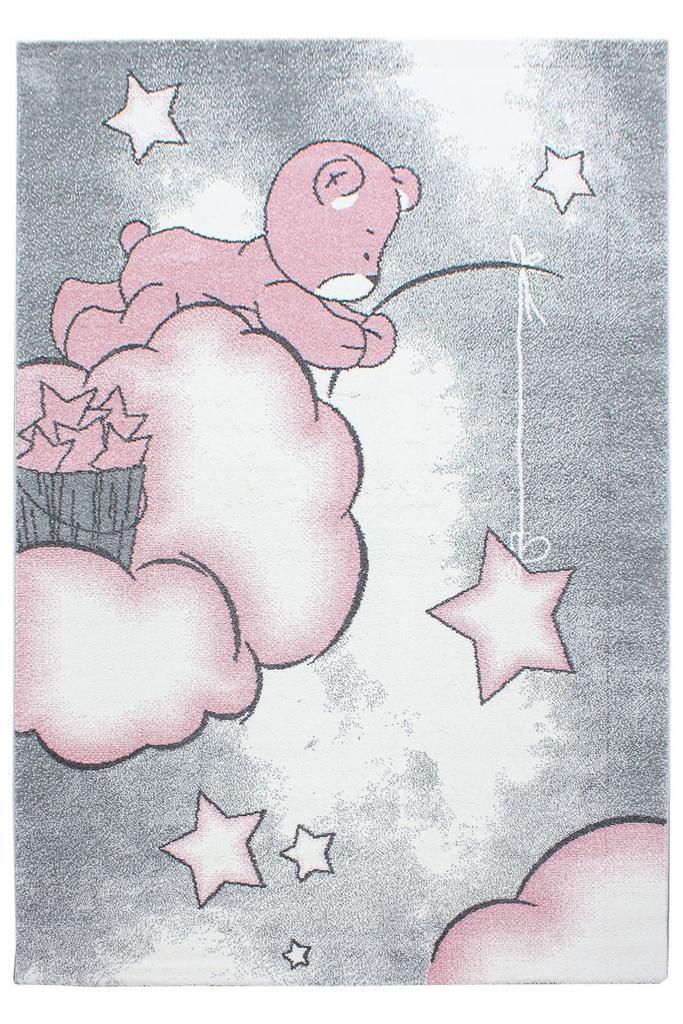 Kindervloerkleed | Kids | Beer | Roze | 160x230 cm, Huis en Inrichting, Stoffering | Tapijten en Kleden, Verzenden