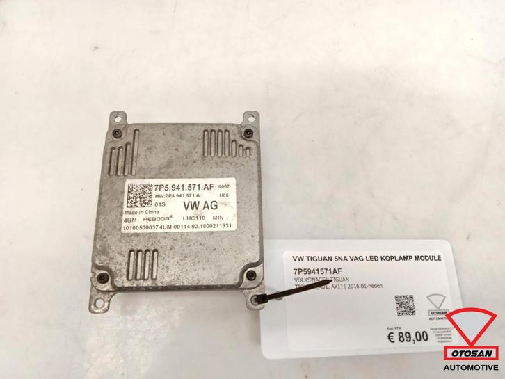 VW Tiguan 5NA VAG LED Koplamp Module 7P5941571AF, Auto-onderdelen, Verlichting, Gebruikt, Volkswagen, Ophalen