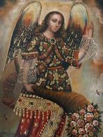 Cuzco School - Musician Archangel Gabriel with Cornucopia, Antiek en Kunst