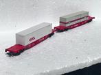 Fleischmann H0 - Modeltrein goederenwagon (2) - 2 lange, Hobby en Vrije tijd, Modeltreinen | H0, Nieuw