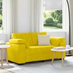 vidaXL Loveseat Sofa Geel 120 cm Fluweel, Huis en Inrichting, Verzenden, Nieuw, Stof
