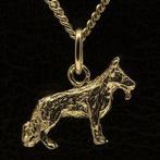 Gouden Duitse Herder ketting hanger - klein, Sieraden, Tassen en Uiterlijk, Verzenden, Nieuw