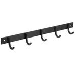 Differnz kapstok 5 haken beugel rvs mat zwart, Huis en Inrichting, Woonaccessoires | Kapstokken, Verzenden, Nieuw
