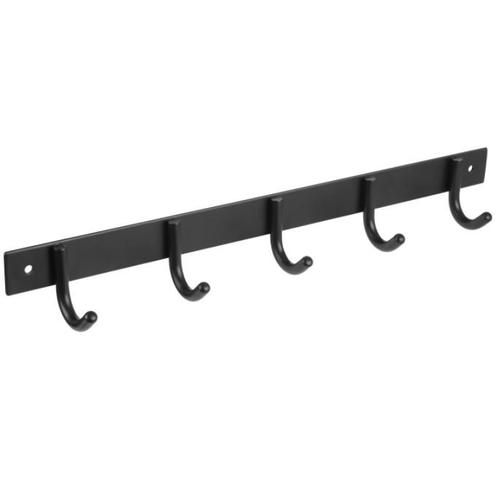 Differnz kapstok 5 haken beugel rvs mat zwart, Huis en Inrichting, Woonaccessoires | Kapstokken, Verzenden