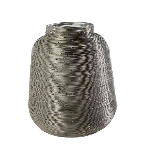 Lantaarn Ijzer kira zilver h20 d18cm, Huis en Inrichting, Woonaccessoires | Overige, Verzenden