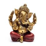 Goudkleurig Ganesha Beeld - Polyresin - 458 gram - uit China, Huis en Inrichting, Woonaccessoires | Boeddhabeelden, Nieuw, Verzenden