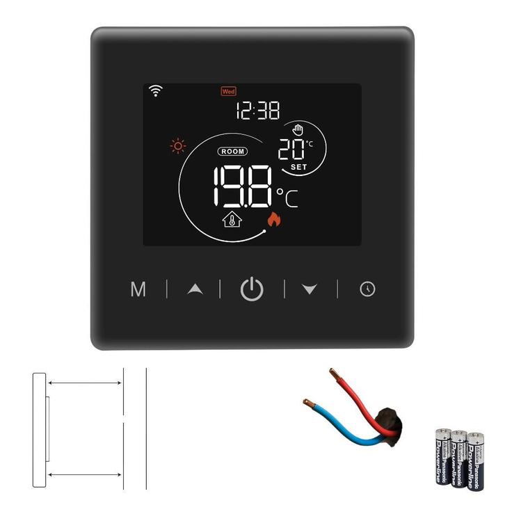 WiFi Opbouw Thermostaat Touch | App en Statistieken, Doe-het-zelf en Verbouw, Thermostaten, Slimme thermostaat, Nieuw, Verzenden