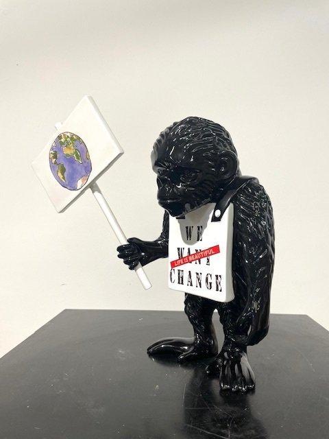 Van Apple - Street Monkey - Life Is Beautiful, Antiek en Kunst, Kunst | Designobjecten