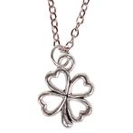 Kinderketting Zilverkleurig 45cm - Hangertje Klavertje vier, Sieraden, Tassen en Uiterlijk, Kindersieraden, Ophalen of Verzenden