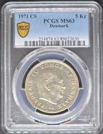 Denemarken. Frederik IX. 5 Kroner 1971 / MS63 (Zonder, Gestempeld